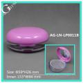 AG-LN-LP0011B AGPM Cosmetic Packing Elegant Plastic Round Custom Empty Flip Cover Oblate Loose Powder Case